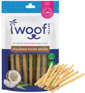 Coconut Dog Twists Premium Treats 12 Pack